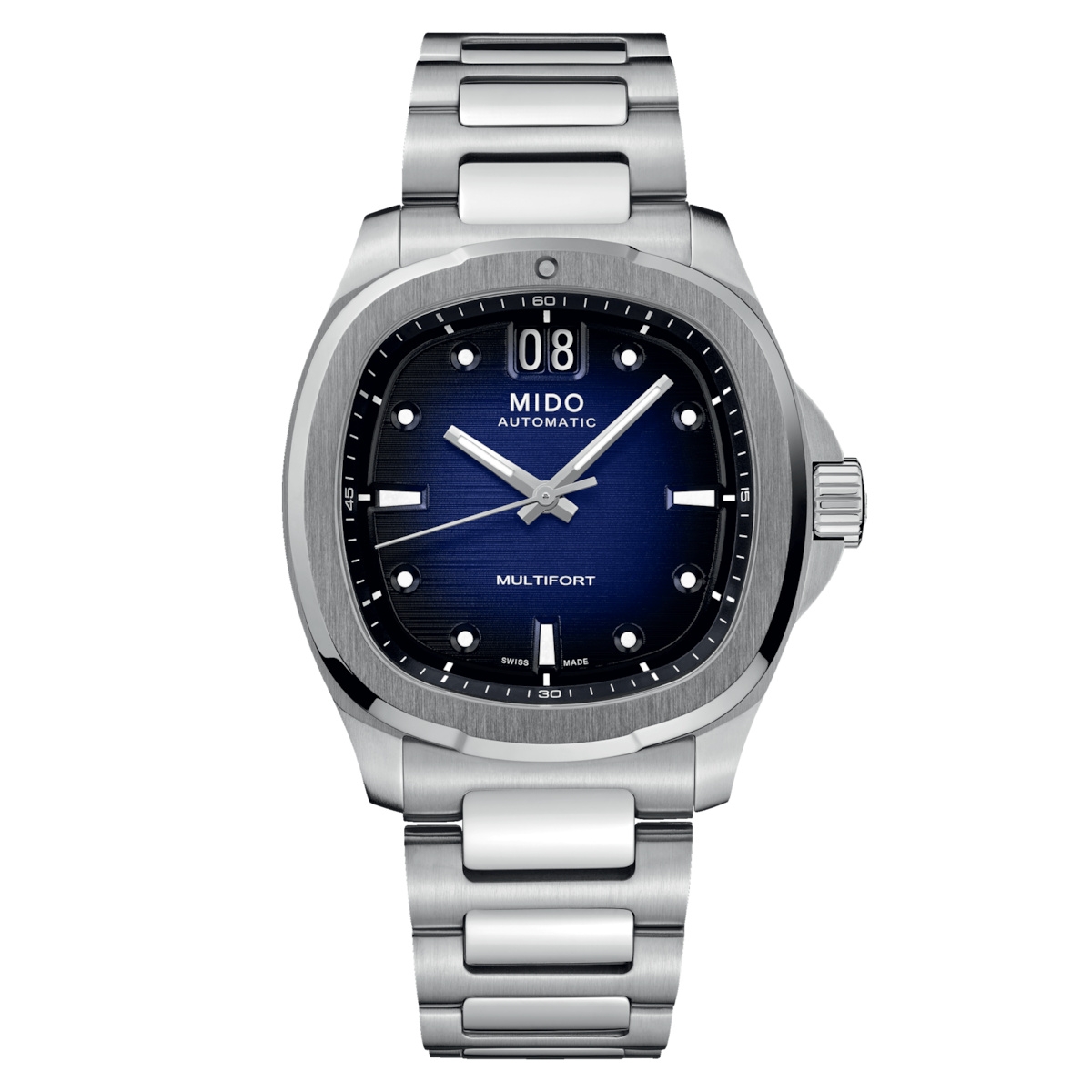 Mido Multifort TV Big Date Stainless Steel / Blue / Bracelet