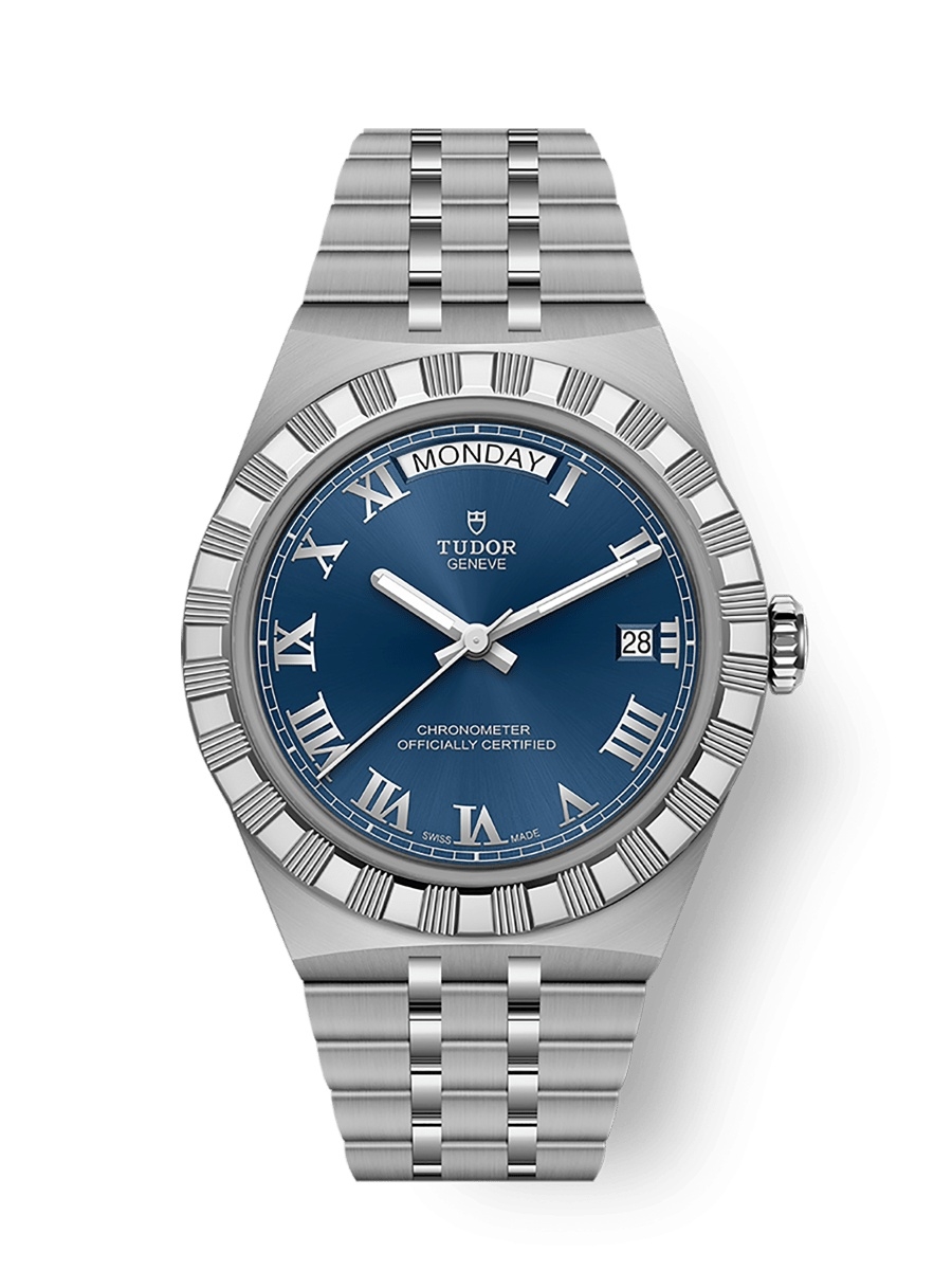 Tudor Royal Day-Date 40 Stainless Steel / Blue - Roman
