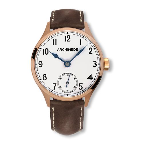 Archimede DeckWatch Bronze Silver Brown Leather