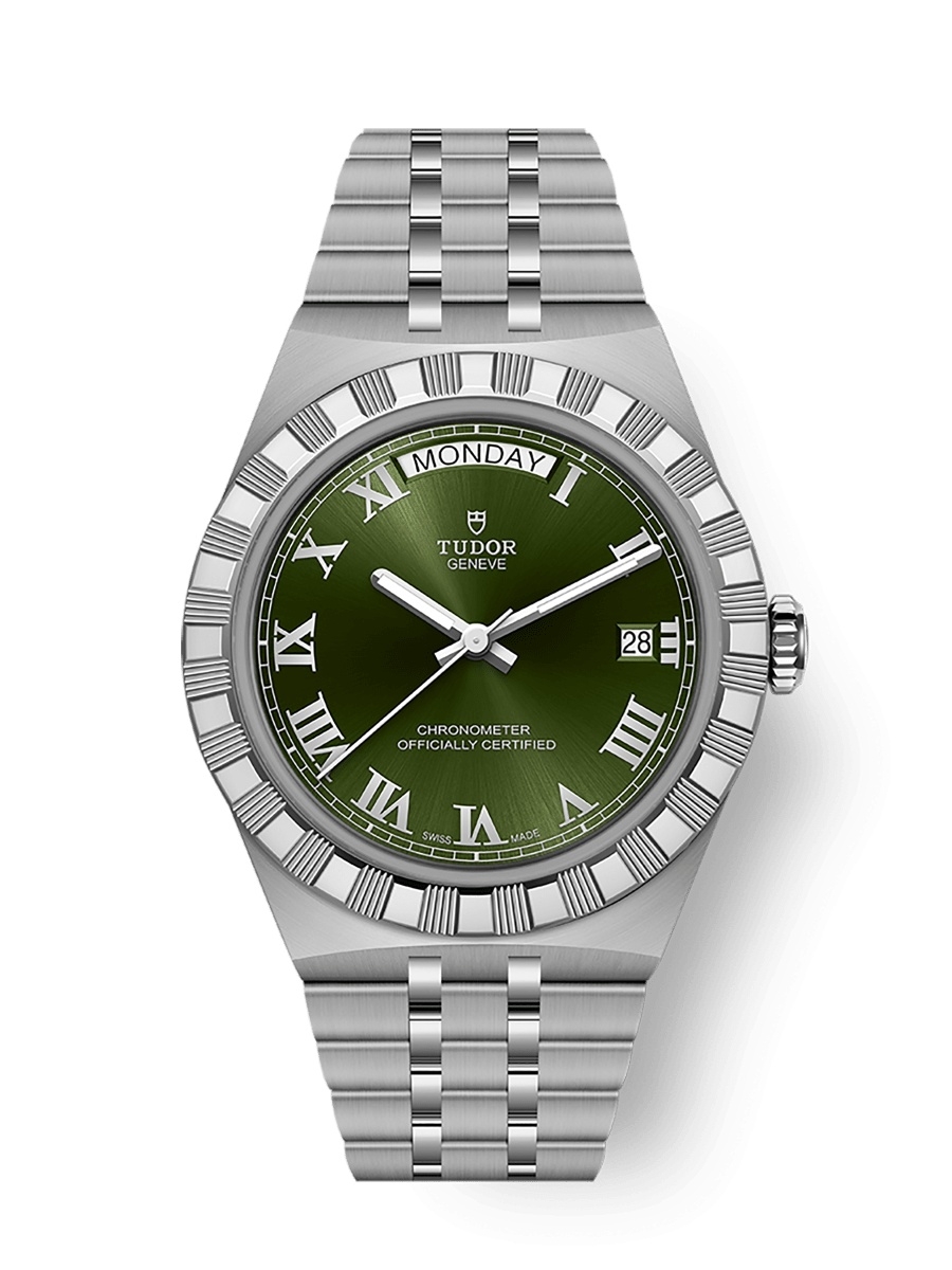 Tudor Royal Day-Date 40 Stainless Steel / Green - Roman