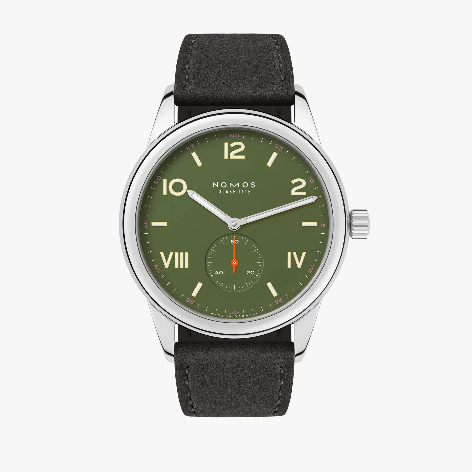 Nomos Glashütte Club Campus 38 All Olive / Open Case Back