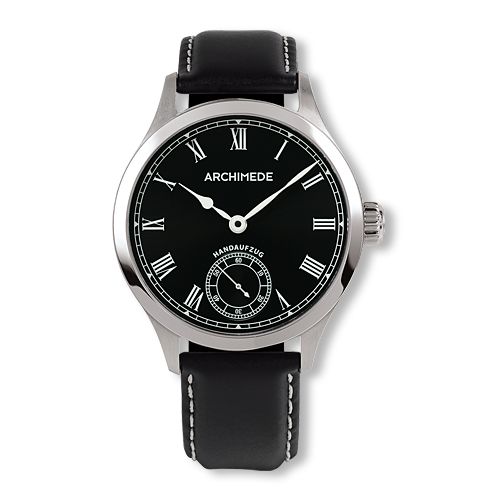 Archimede DeckWatch Stainless Steel Black Black Leather