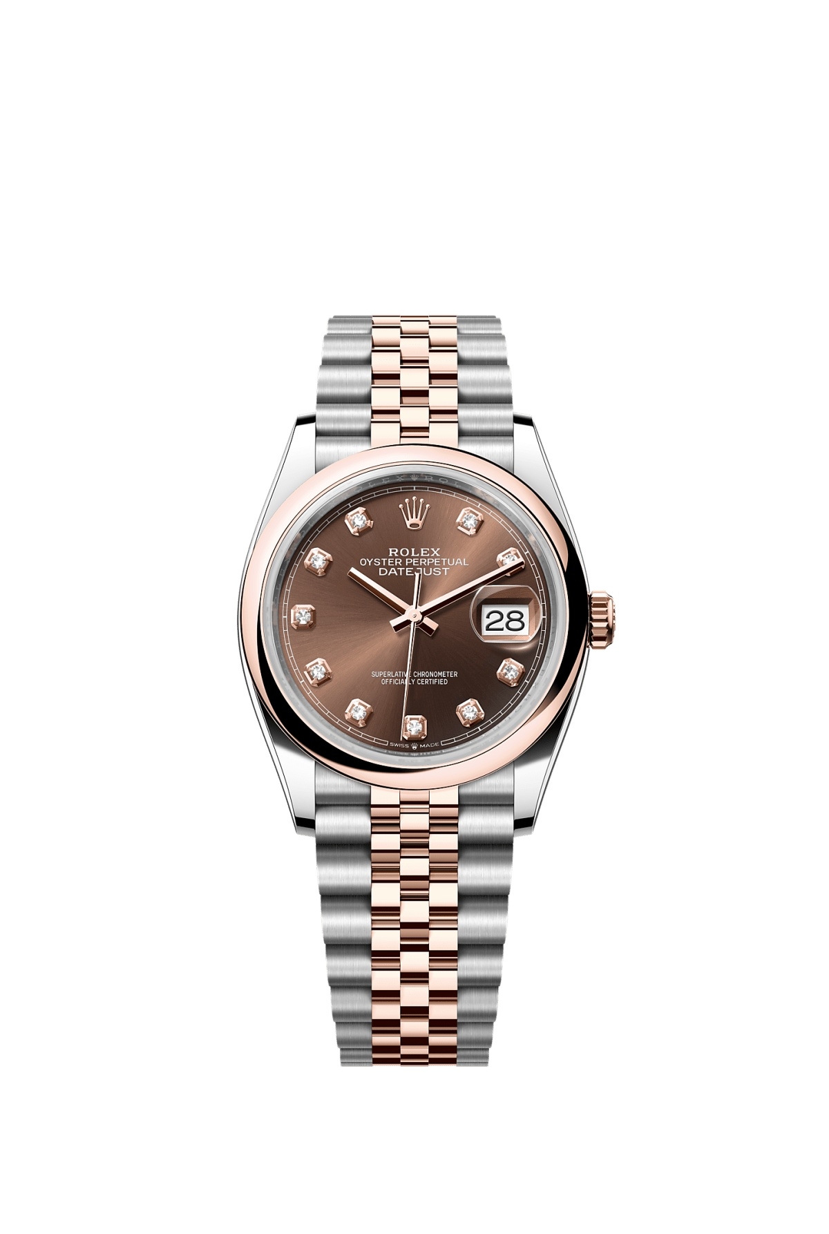 Rolex Datejust 36 Stainless Steel - Everose - Smooth / Chocolate - Diamond / Jubilee