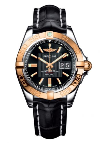Breitling Galactic 41 Stainless Steel Rose Gold Trophy Black Croco