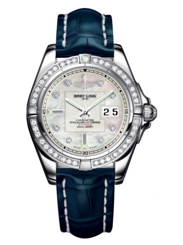 Breitling Galactic 41 Stainless Steel Diamond Pearl Diamond Croco