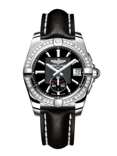 Breitling Galactic 36 Automatic Stainless Steel Diamond Volcano Black Calf