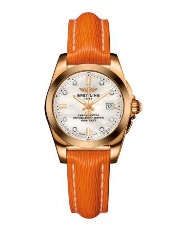 Breitling Galactic 29 Rose Gold Pearl Diamond Sahara