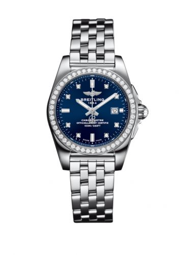 Breitling Galactic 29 Stainless Steel Diamond Horizon Blue Diamond Bracelet