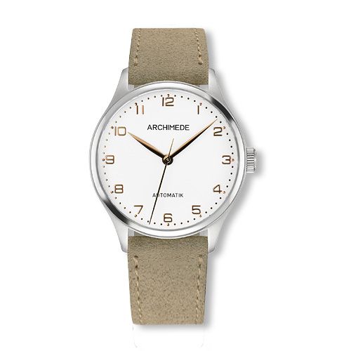 Archimede Klassik 36 TwoTone Silver Beige Suede