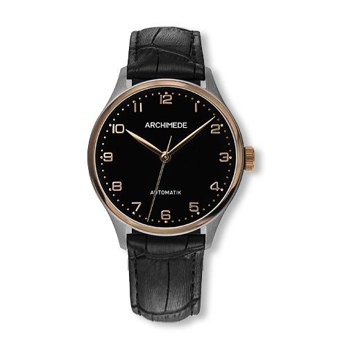 Archimede Klassik 36 TwoTone Black Black Leather