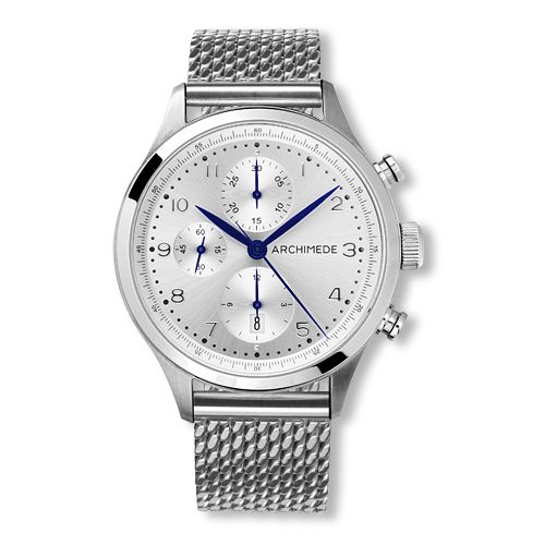 Archimede Klassik Chronograph Stainless Steel Silver Bracelet