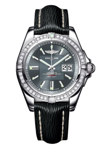 Breitling Galactic 41 Stainless Steel Diamond Tomcat Gray Sahara