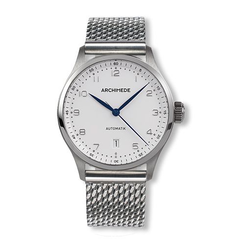 Archimede Klassik 39 Stainless Steel Silver Mesh