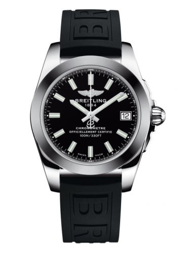 Breitling Galactic 36 Stainless Steel SleekT Trophy Black Rubber