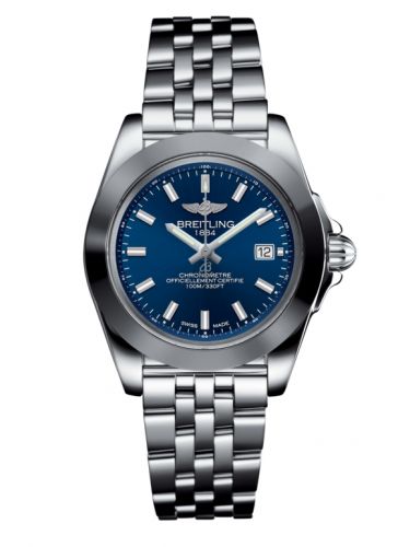 Breitling Galactic 32 Sleek Edition Stainless Steel Horizon Blue Bracelet