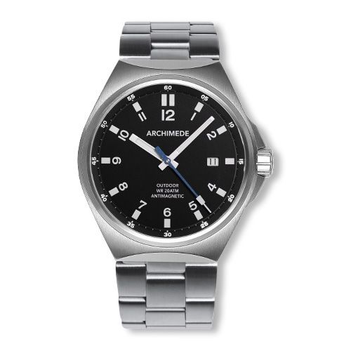 Archimede OutDoor 41 AntiMag Stainless Steel Black Bracelet