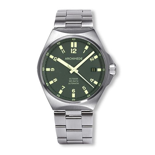 Archimede OutDoor 39 Protect Stainless Steel Green Bracelet