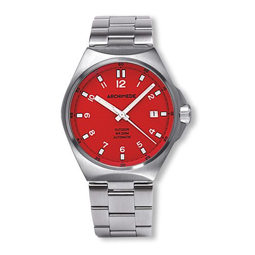 Archimede OutDoor 39 Protect Stainless Steel Red Bracelet