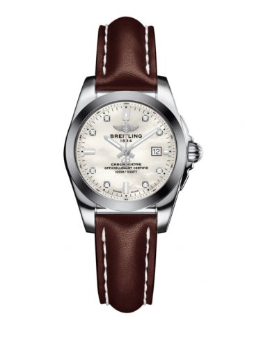 Breitling Galactic 29 Stainless Steel Pearl Diamond Calf