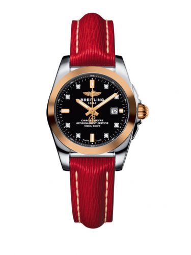 Breitling Galactic 29 Stainless Steel Rose Gold Trophy Black Diamond Sahara