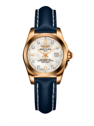 Breitling Galactic 29 Rose Gold Pearl Diamond Calf