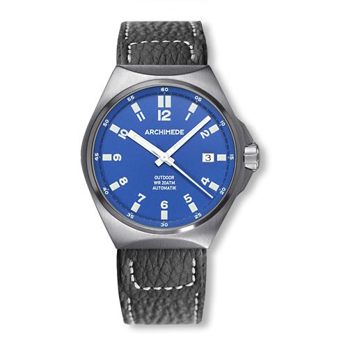 Archimede OutDoor 39 Protect Stainless Steel Blue Leather