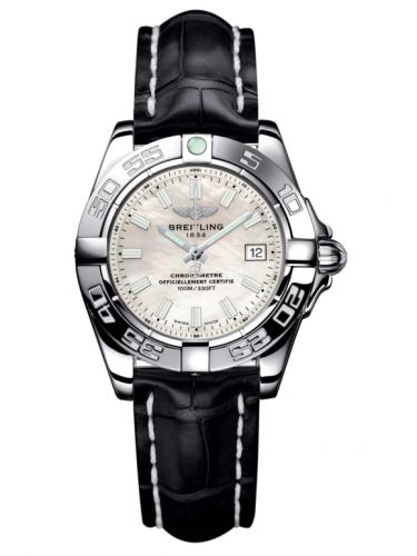 Breitling Galactic 32 Stainless Steel Pearl Croco