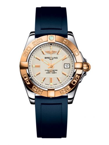 Breitling Galactic 32 Stainless Steel Rose Gold Sierra Silver Rubber