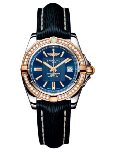 Breitling Galactic 32 Stainless Steel Rose Gold Diamond Metallica Blue Sahara