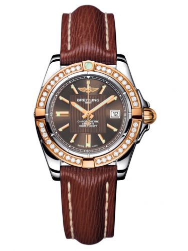 Breitling Galactic 32 Stainless Steel Rose Gold Diamond Solar Bronze Sahara