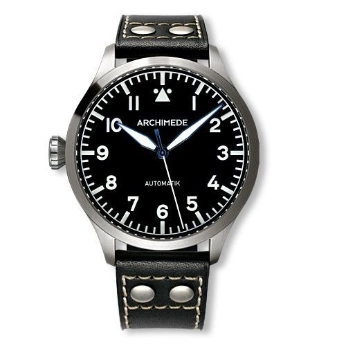 Archimede Pilot 45 Automatic Stainless Steel Black