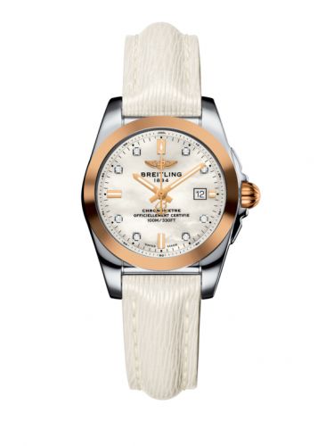 Breitling Galactic 29 Stainless Steel Rose Gold Pearl Diamond Sahara