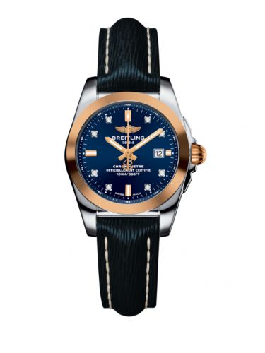 Breitling Galactic 29 Stainless Steel Rose Gold Horizon Blue Diamond Sahara