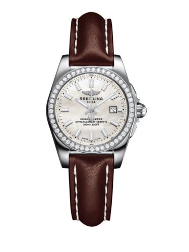Breitling Galactic 29 Stainless Steel Diamond Pearl Calf