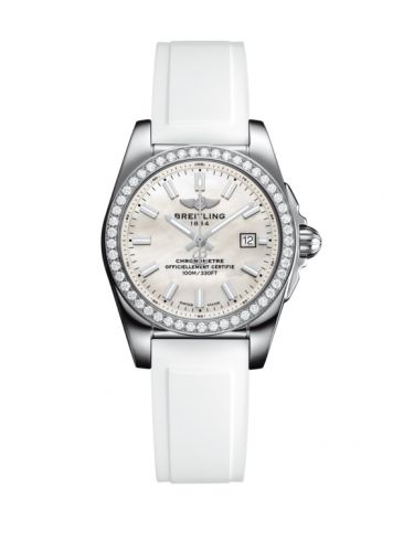 Breitling Galactic 29 Stainless Steel Diamond Pearl Rubber