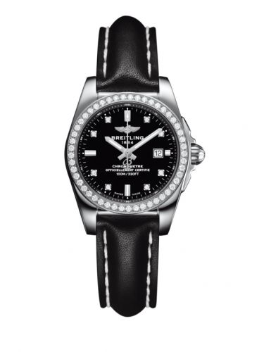 Breitling Galactic 29 Stainless Steel Diamond Trophy Black Diamond Calf