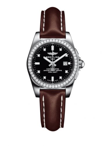 Breitling Galactic 29 Stainless Steel Diamond Trophy Black Diamond Calf
