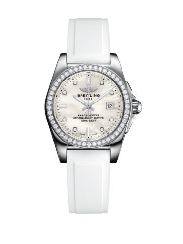 Breitling Galactic 29 Stainless Steel Diamond Pearl Diamond Rubber