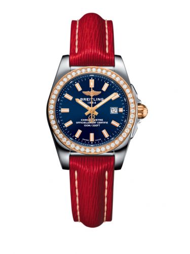Breitling Galactic 29 Stainless Steel Rose Gold Diamond Horizon Blue Sahara