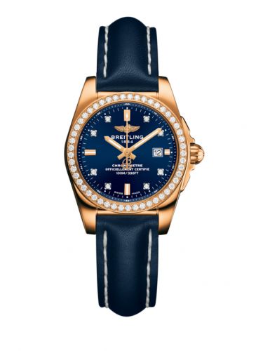 Breitling Galactic 29 Rose Gold Diamond Horizon Blue Diamond Calf