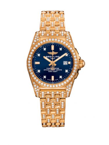 Breitling Galactic 29 Rose Gold Diamondworks Horizon Blue Diamond Bracelet