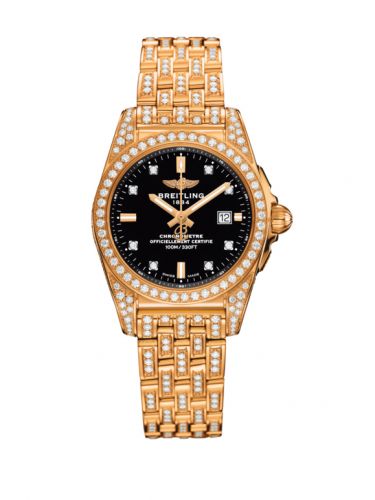 Breitling Galactic 29 Rose Gold Diamondworks Trophy Black Diamond Bracelet Limited Edition