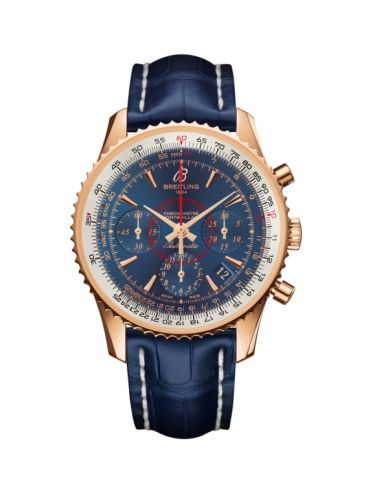 Breitling Montbrillant 01 Red Gold Aurora Blue Croco
