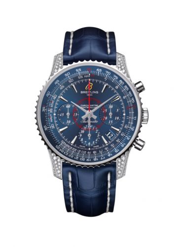 Breitling Montbrillant 01 Stainless Steel Diamondworks Aurora Blue Croco
