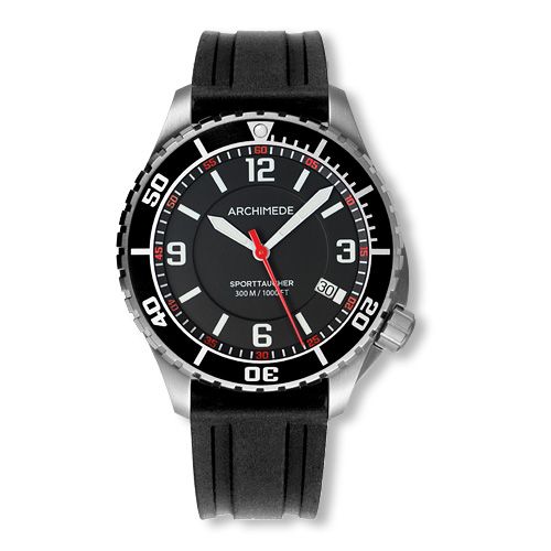 Archimede SportTaucher Stainless Steel Black Rubber