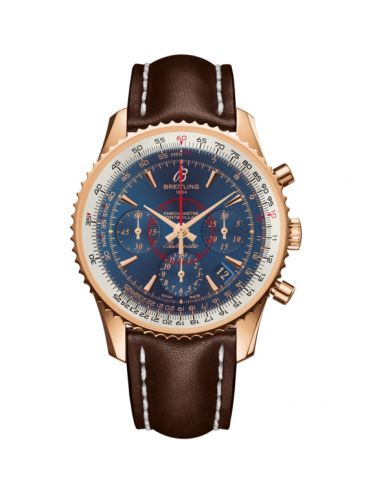 Breitling Montbrillant 01 Red Gold Aurora Blue Calf