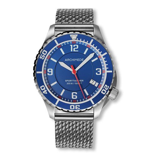 Archimede SportTaucher Stainless Steel Blue Mesh