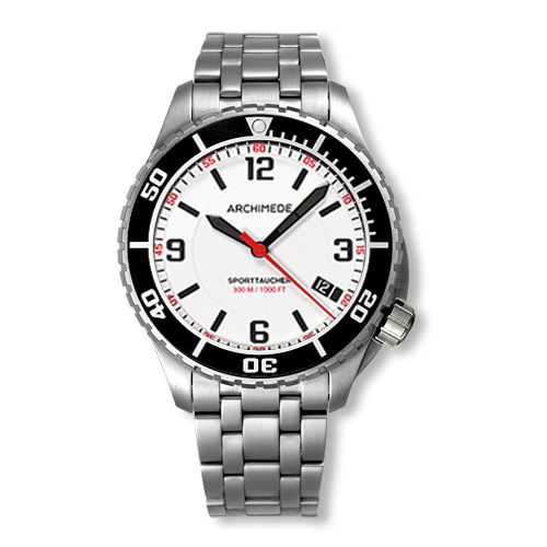 Archimede SportTaucher Stainless Steel White Bracelet