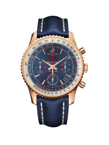 Breitling Montbrillant 01 Red Gold Aurora Blue Calf
