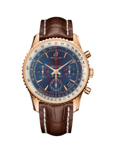 Breitling Montbrillant 01 Red Gold Aurora Blue Croco